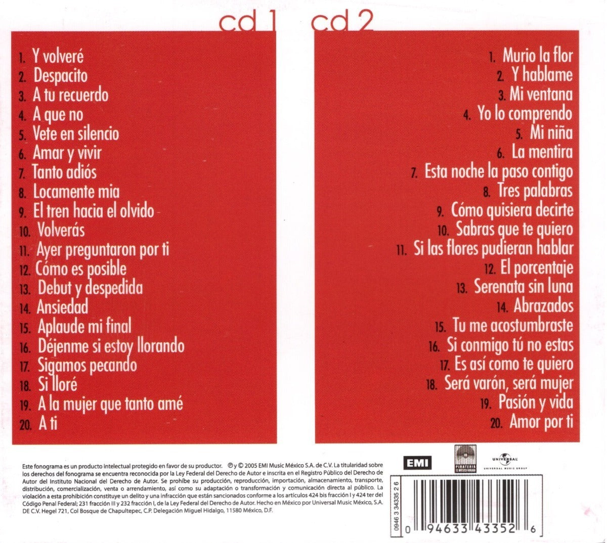 Los Angeles Negros 40 Exitos Edicion Limitada 2 Discos Cd