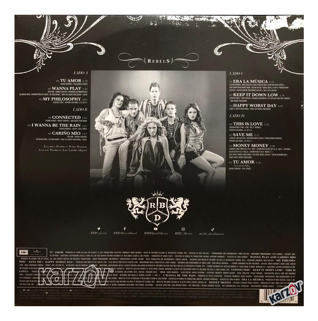 Rbd Rebelde Nuestro Amor Naranja Orange 2 Lp Vinyl