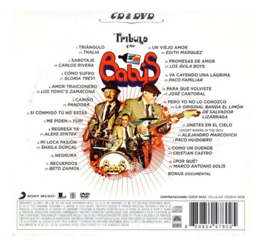 Tributo A Los Babys Carlos Rivera & Yuri & Thalia Cd + Dvd