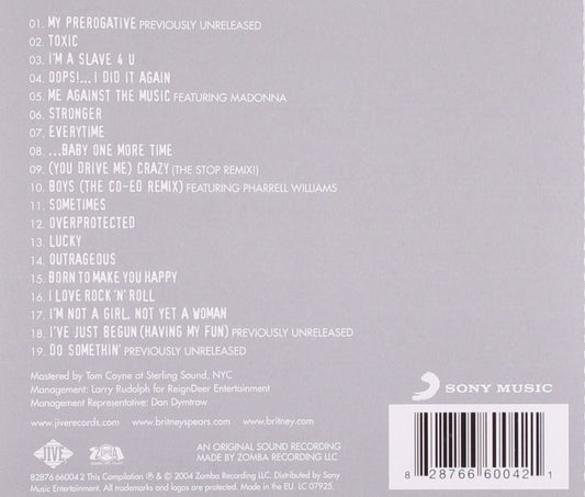 Britney Spears Greatest Hits My Prerogative Disco Cd