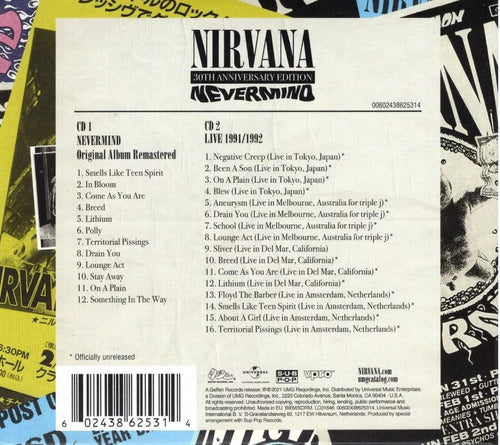 Nirvana Nevermind Deluxe 30th Aniversary 2 Discos Cd