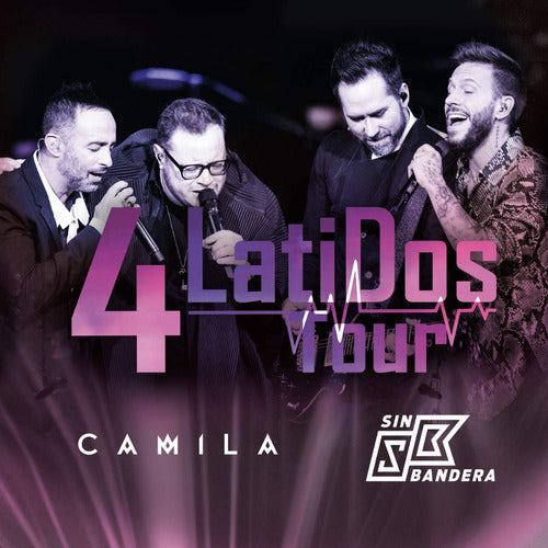 Camila & Sin Bandera 4 Cuatro Latidos Tour 2 Discos Cd + Dvd