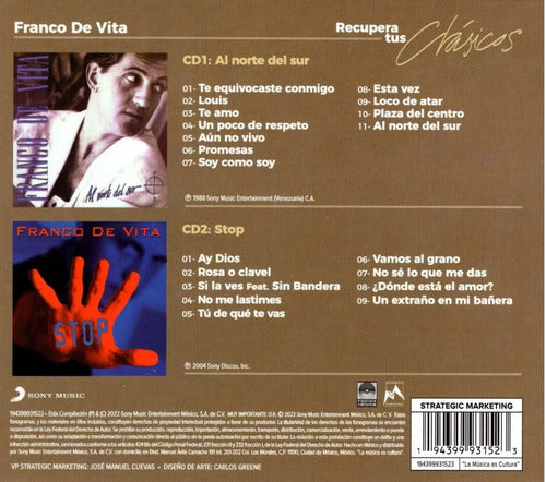 Franco De Vita Recupera Tus Clasicos 2 Discos Cd