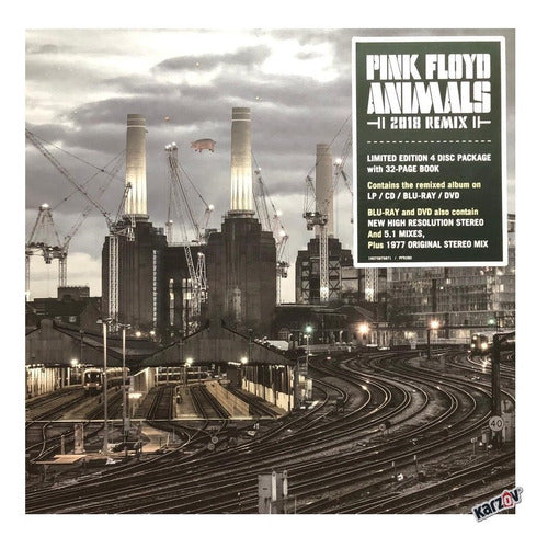 Pink Floyd Animals 2018 Remix Lp Vinyl + Cd + Dvd + Blu-ray