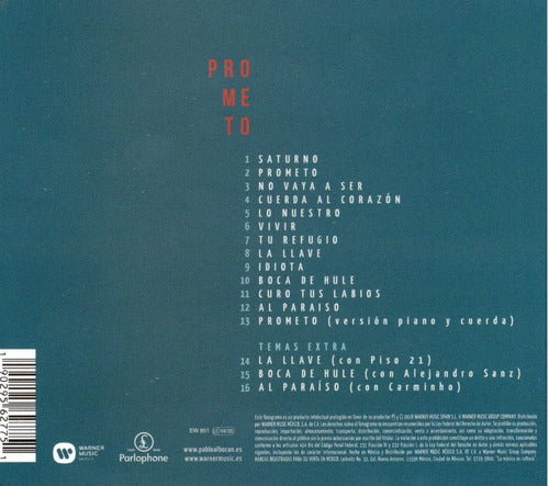 Pablo Alboran Prometo Deluxe Disco Cd