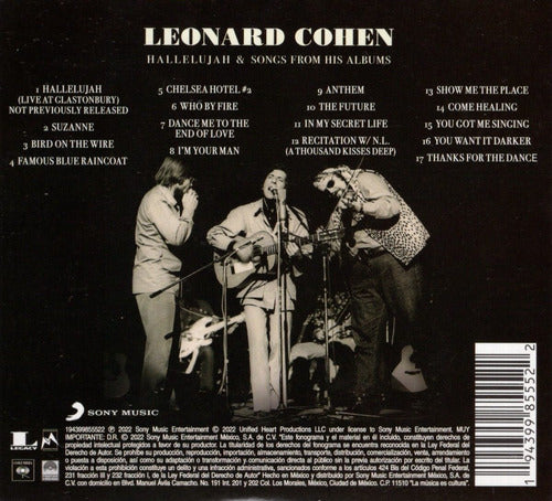 Leonard Cohen Hallelujah & Songs From His Albums Disco Cd