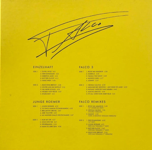 Falco Box Collectors Limited Edition 4 Lp Vinyl + Poster