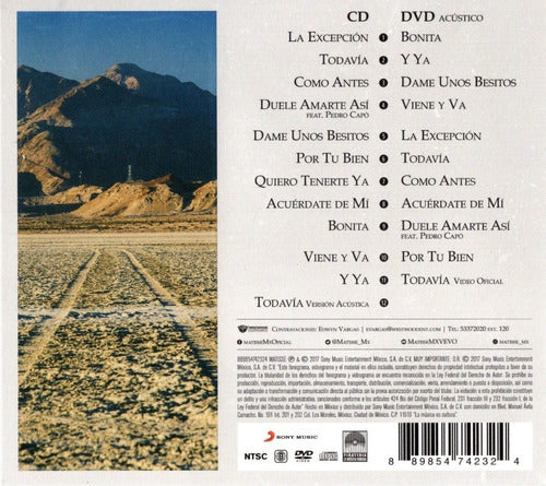 Matisse Por Tu Bien 2 Discos Cd + Dvd