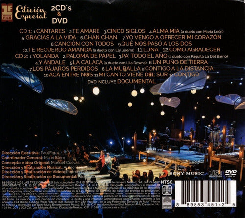 G. Pineda & E. Leon & T. Libertad Tres Grandes 2 Discos Cd + Dvd