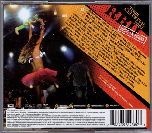 Rbd Tour Celestial 2007 En España En Vivo 2 Discos Cd + Dvd
