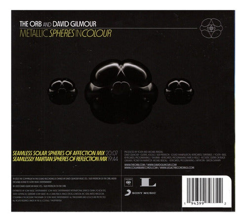 The Orb David Gilmour Metallic Spheres In Colour Disco Cd