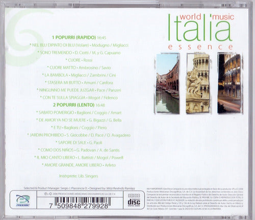World Music Italia Essence 2 Canciones Disco Cd