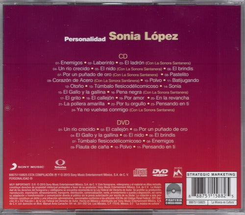 Sonia Lopez Personalidad 2 Discos Cd + Dvd