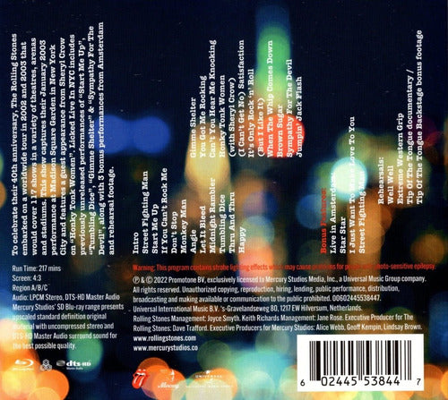 The Rolling Stones Licked Live In Nyc 2 Discos Cd + Blu-ray