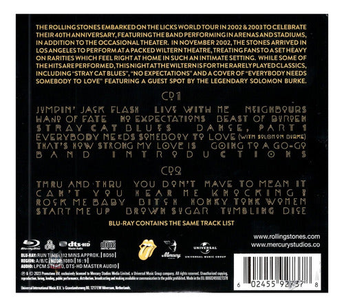 The Rolling Stones Live At The Wiltern 2 Discos Cd + Blu-ray