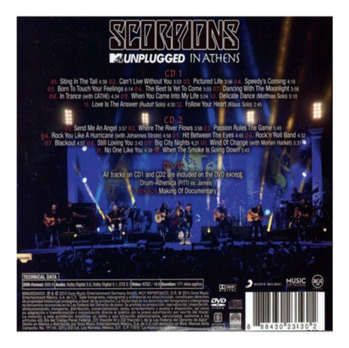 Scorpions Mtv Unplugged In Athens 2 Discos Cd + Dvd