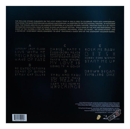 The Rolling Stones Live At The Wiltern Importado 3 Lp Vinyl