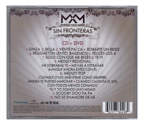 Mariachi Por El Mundo Sin Fronteras 2 Discos Cd + Dvd