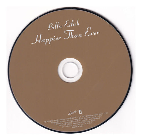 Billie Eilish Happier Than Ever Disco CD