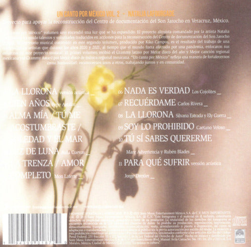 Natalia Lafourcade Un Canto Por Mexico Vol 2 Disco Cd