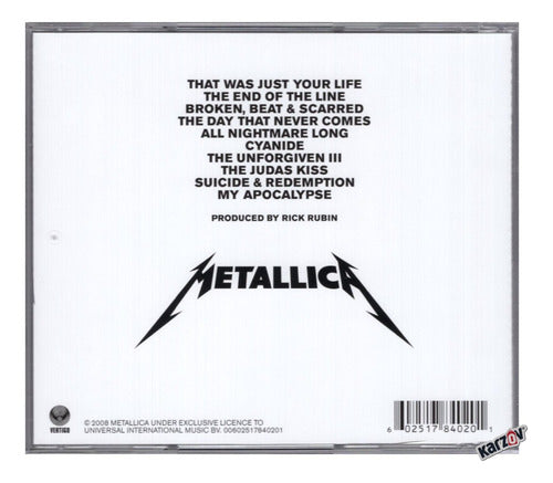 Metallica Death Magnetic Disco Cd