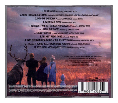 Frozen 2 Dos Disney Soundtrack En Ingles Disco Cd