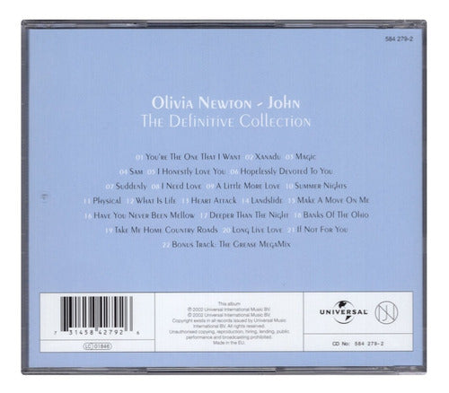 Olivia Newton John The Definitive Collection Disco Cd