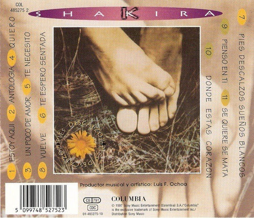 Shakira Pies Descalzos Disco Cd