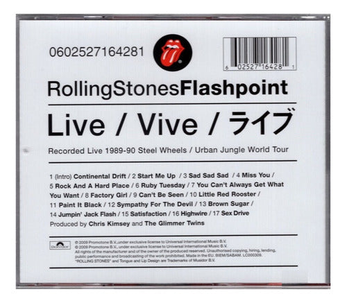 The Rolling Stones Flashpoint Disco Cd