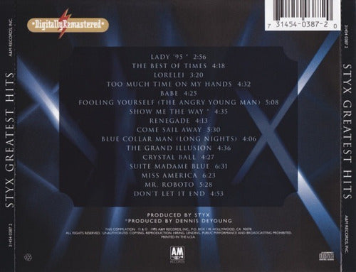 Styx Greatest Hits Disco Cd