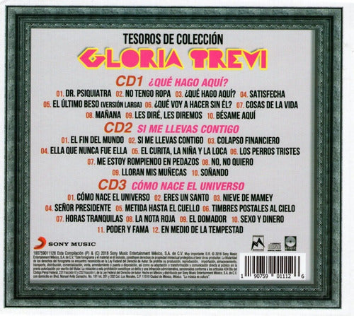 Gloria Trevi Tesoros De Coleccion Boxset 3 Discos Cd 's