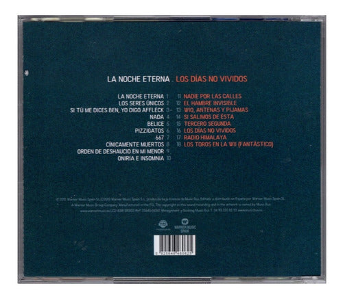 Love Of Lesbian Noche Eterna Dias No Vividos Disco Cd