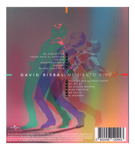 David Bisbal Me Siento Vivo Digipack Disco Cd