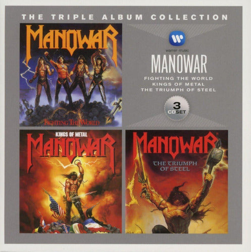 Manowar Triple Album Collection Box 3 Discos Cd