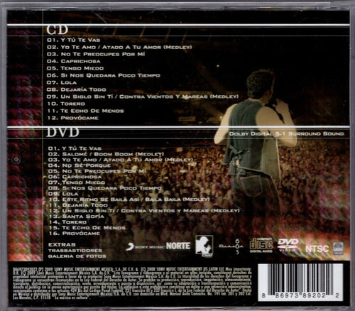 Chayanne Vivo 2 Discos Cd + Dvd