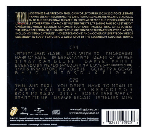 The Rolling Stones Live At The Wiltern 2 Discos Cd