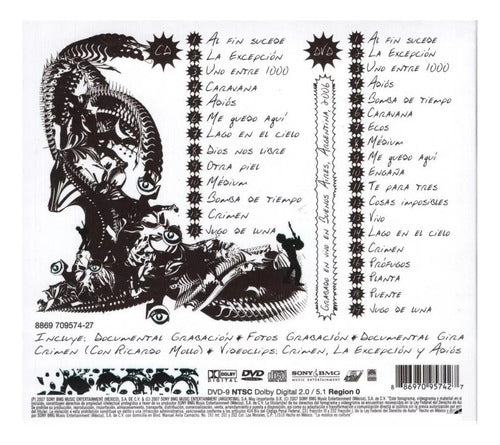 Gustavo Cerati Ahi Vamos 2 Discos Cd + Dvd