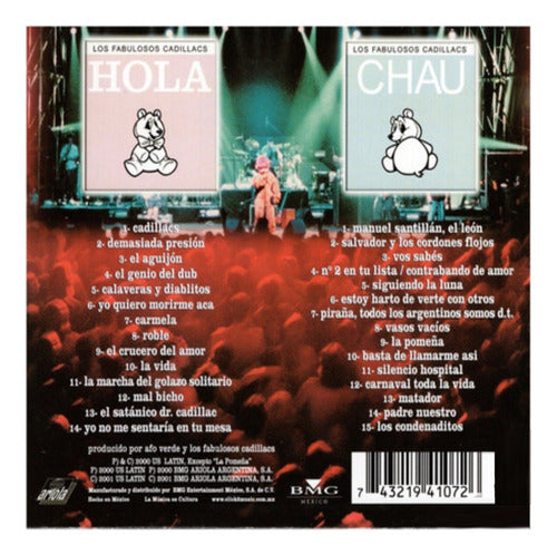 Los Fabulosos Cadillacs Hola & Chau Boxset 2 Discos Cd