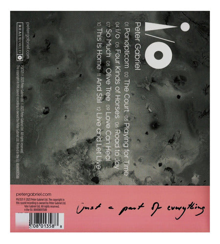 Peter Gabriel I/o Io Disco Cd
