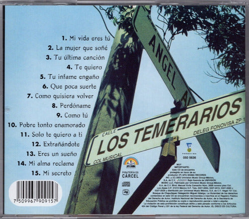 Los Temerarios 15 Exitos Para Siempre Disco Cd