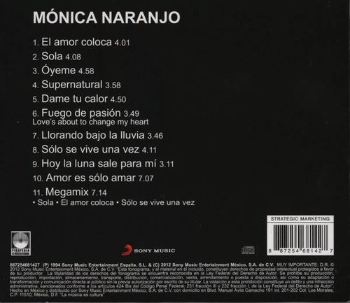 Monica Naranjo Edicion 2012 Disco Cd