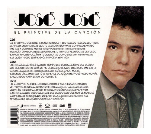 Jose Jose El Principe De La Cancion 2 Discos Cd 's + Dvd