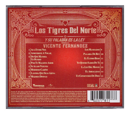 Los Tigres Del Norte Y Su Palabra Es La Ley Disco Cd