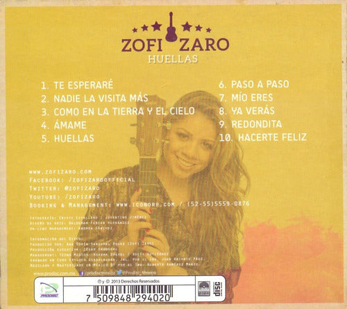 Huellas Zofi Zaro Disco Cd
