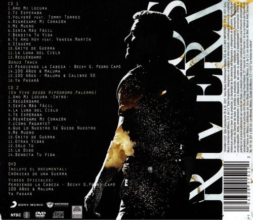 Carlos Rivera Cronicas De Una Guerra 2 Discos Cd + Dvd