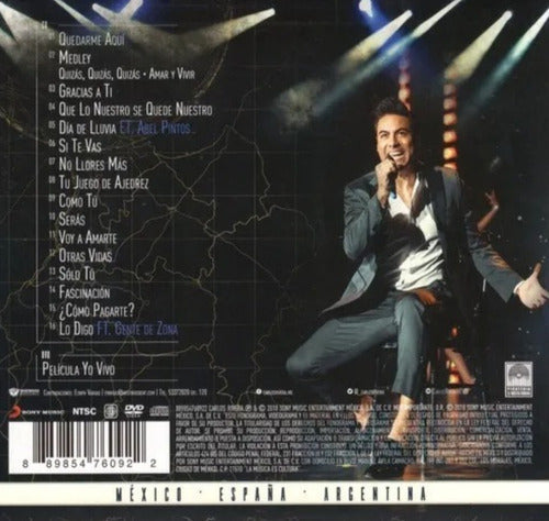 Carlos Rivera Yo Vivo Disco Cd + Dvd