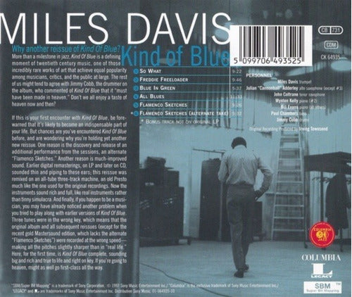Miles Davis Kind Of Blue Disco Cd