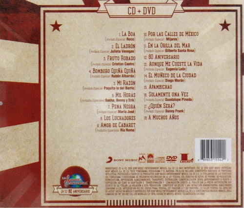 La Sonora Santanera 60 Aniversario 2 Discos Cd + Dvd