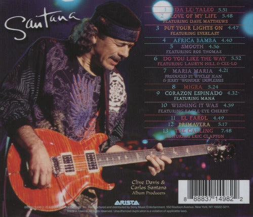 Carlos Santana Supernatural Disco Cd