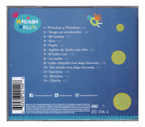 Mariana Mallol Aguita De Limon Con Chia Disco Cd
